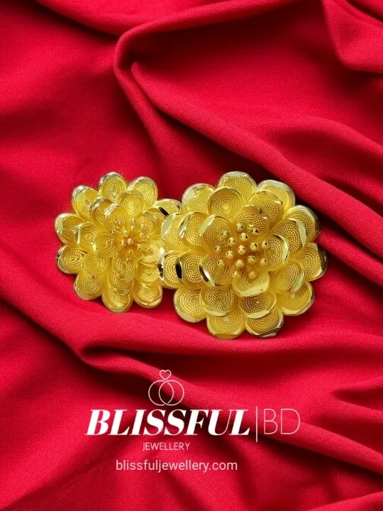 Multi-Layered Synthetic Gold Floral Ring (two ring combo offer)